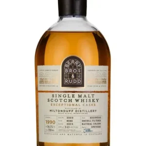 1990 Berry Bros. & Rudd Exceptional Casks Miltonduff, Cask Ref. 3809, Speyside, Single Malt Scotch Whisky (54.1%)