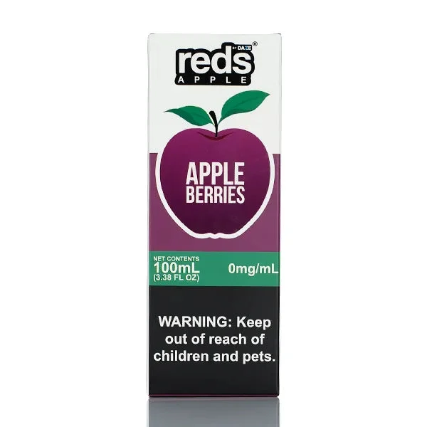 7 Daze Reds Apple – No Nicotine Vape Juice – 100ml - Image 2