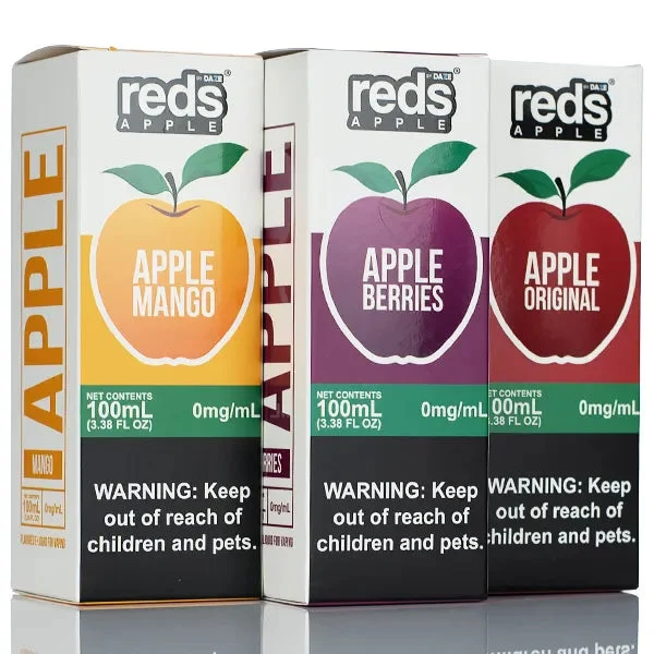 7 Daze Reds Apple – No Nicotine Vape Juice – 100ml