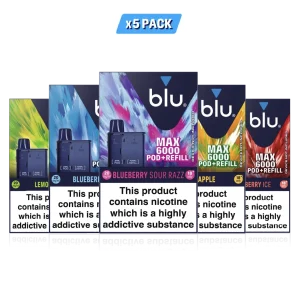 blu MAX 6000 Pod + Refill bundle x5