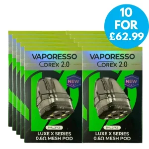 Box Of 10 – Vaporesso Luxe X Corex Replacement Pods XL Multipack