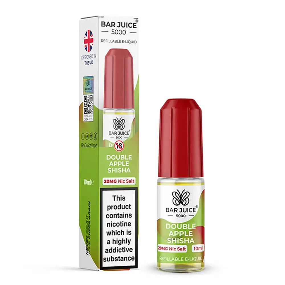 Double Apple Shisha Nic Salt E-Liquid by Bar Juice 5000