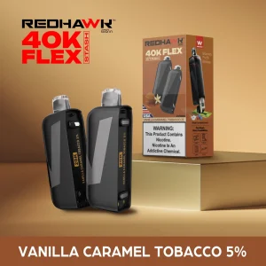 RedHawk 40K FLEX Stash VANILLA CARAMEL TOBACCO 2 Pack Replacement Pods