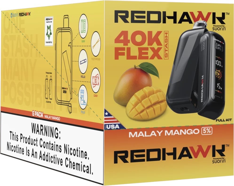 RedHawk 40K Puff FLEX Stash Disposable Vape - Malay Mango - Image 2