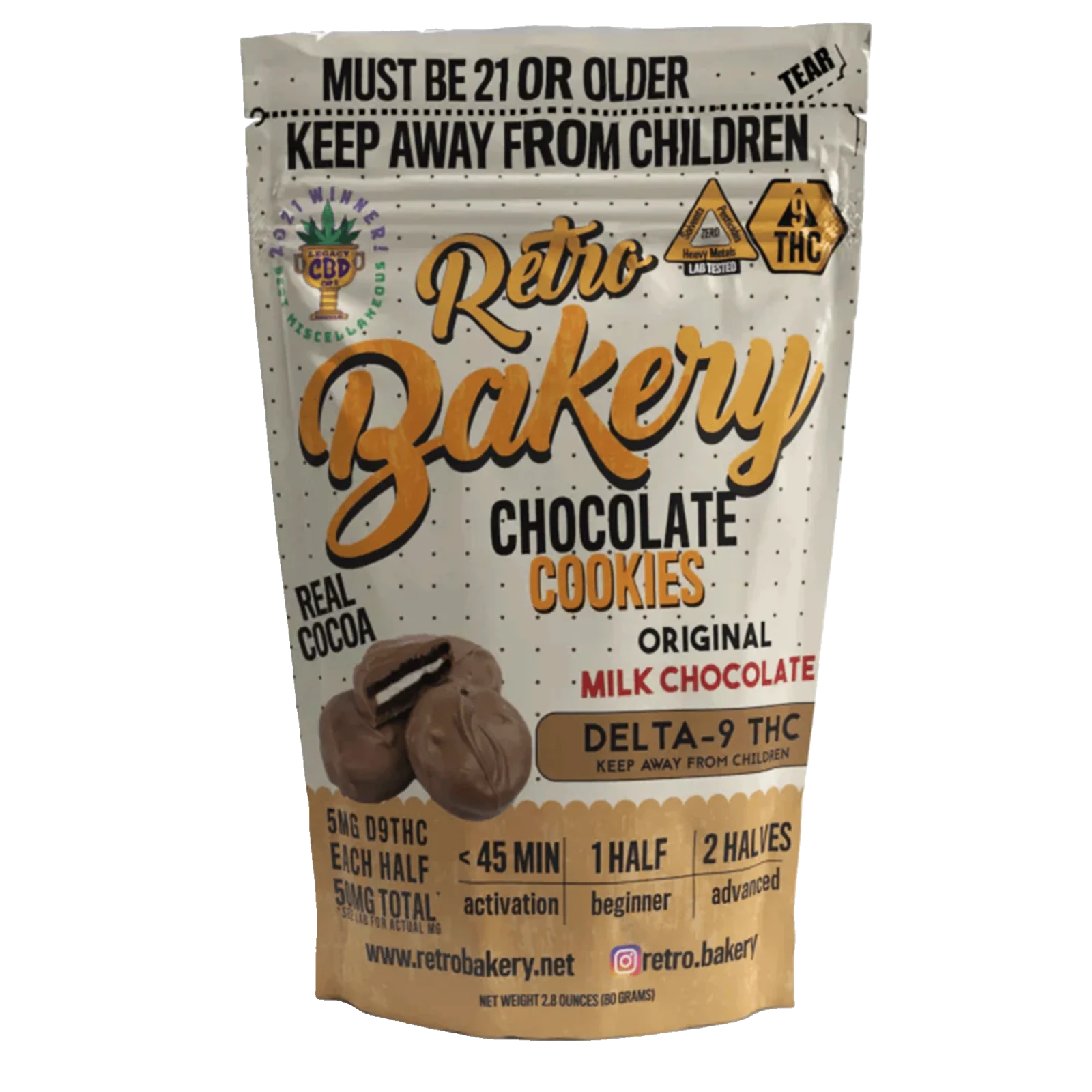 Retro Bakery Chocolate-Covered Cookies 50mg