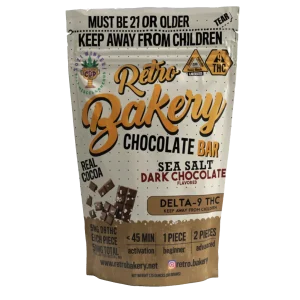 Retro Bakery Sea Salt Dark Chocolate Bar 50mg