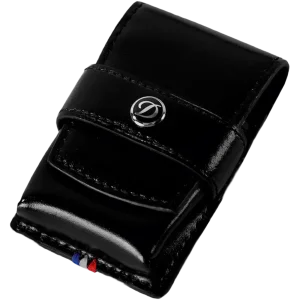 S.T. Dupont Line D Leather Lighter Case – Black