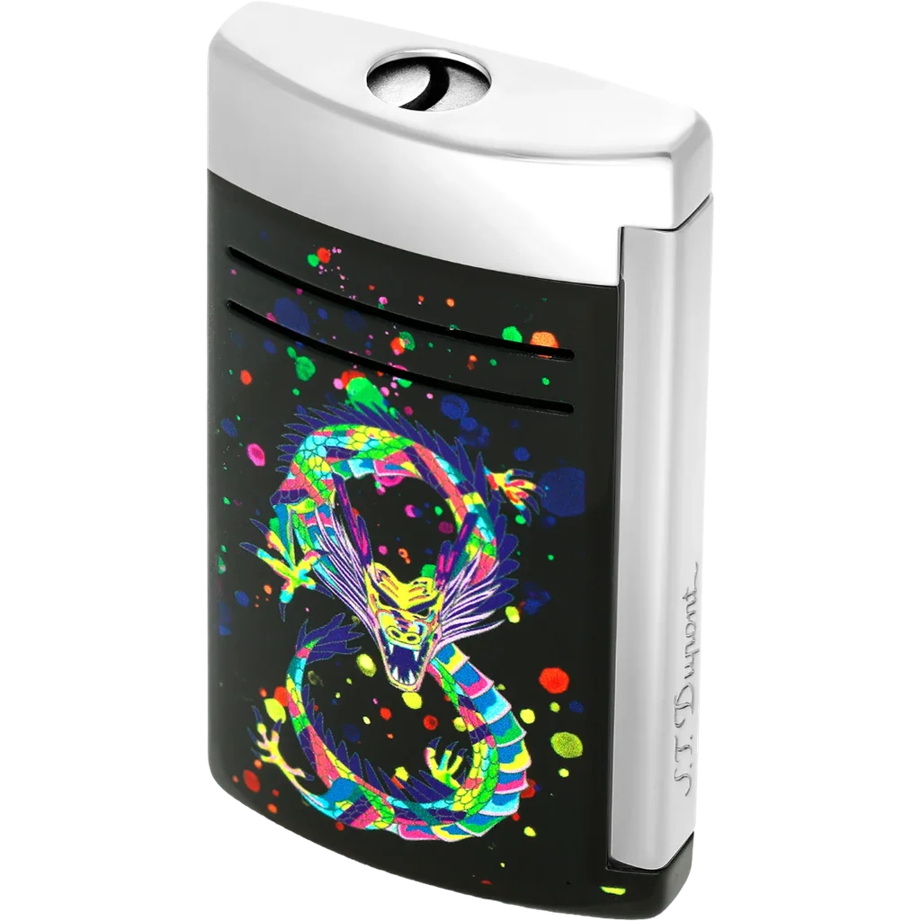 S.T. Dupont Maxijet Lighter – Glossy Black Dragon