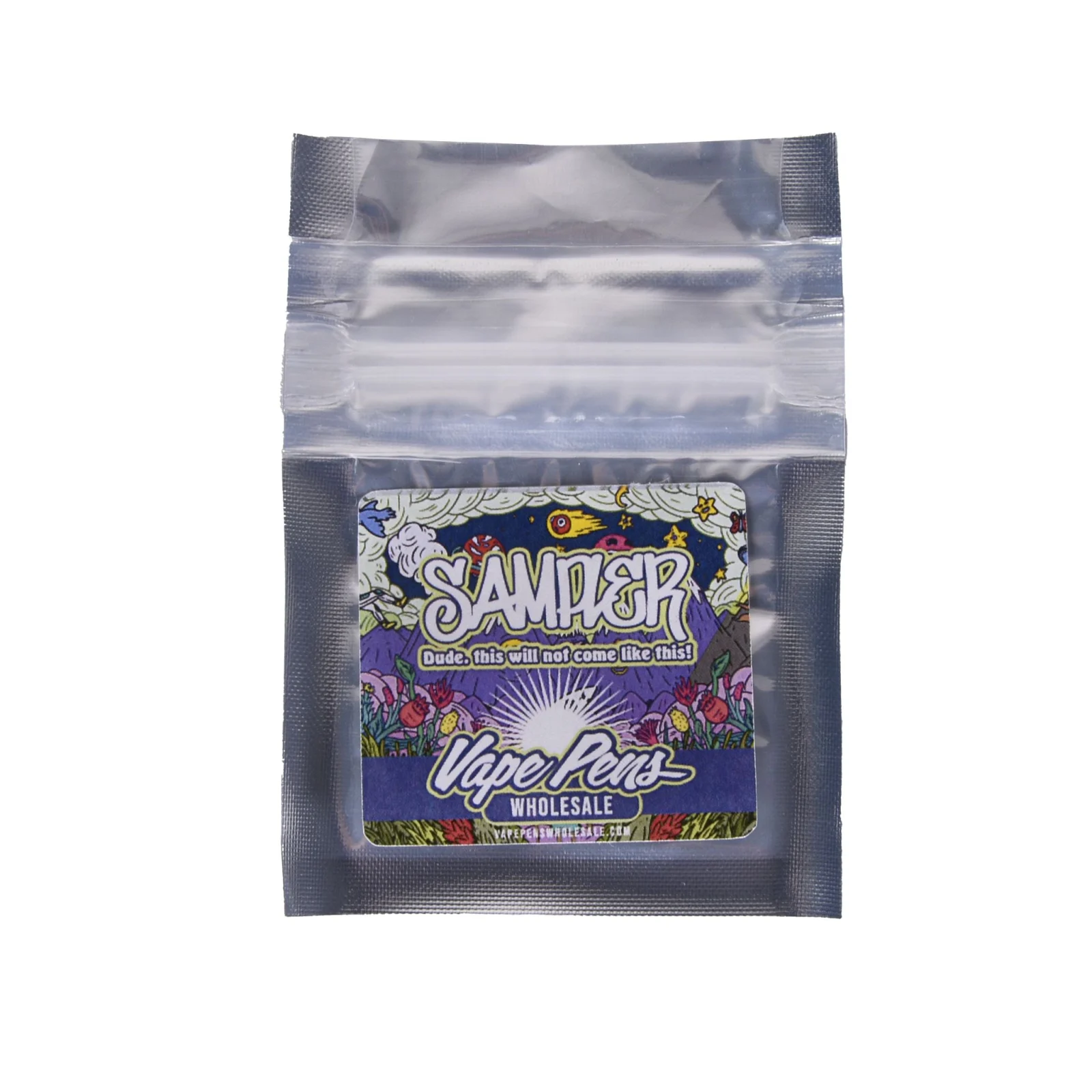 Shiny Clear Mylar Flat Ziplock Gram Bags