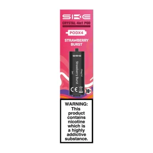 Strawberry Burst SKE Crystal 4-in-1 Prefilled Pods - 2400 Puffs, 20mg, 2ml