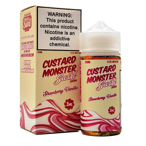 Strawberry Vanilla - Swirl Custard Monster - 100mL- 3mg