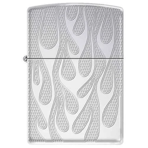 Zippo Lighter - Deep Carved Flames Heavy Walled Armor