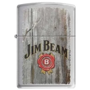 Zippo Lighter - Jim Beam Brushed Chrome