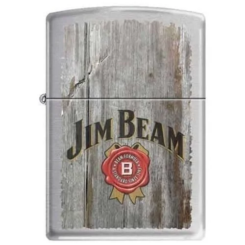 Zippo Lighter - Jim Beam Brushed Chrome